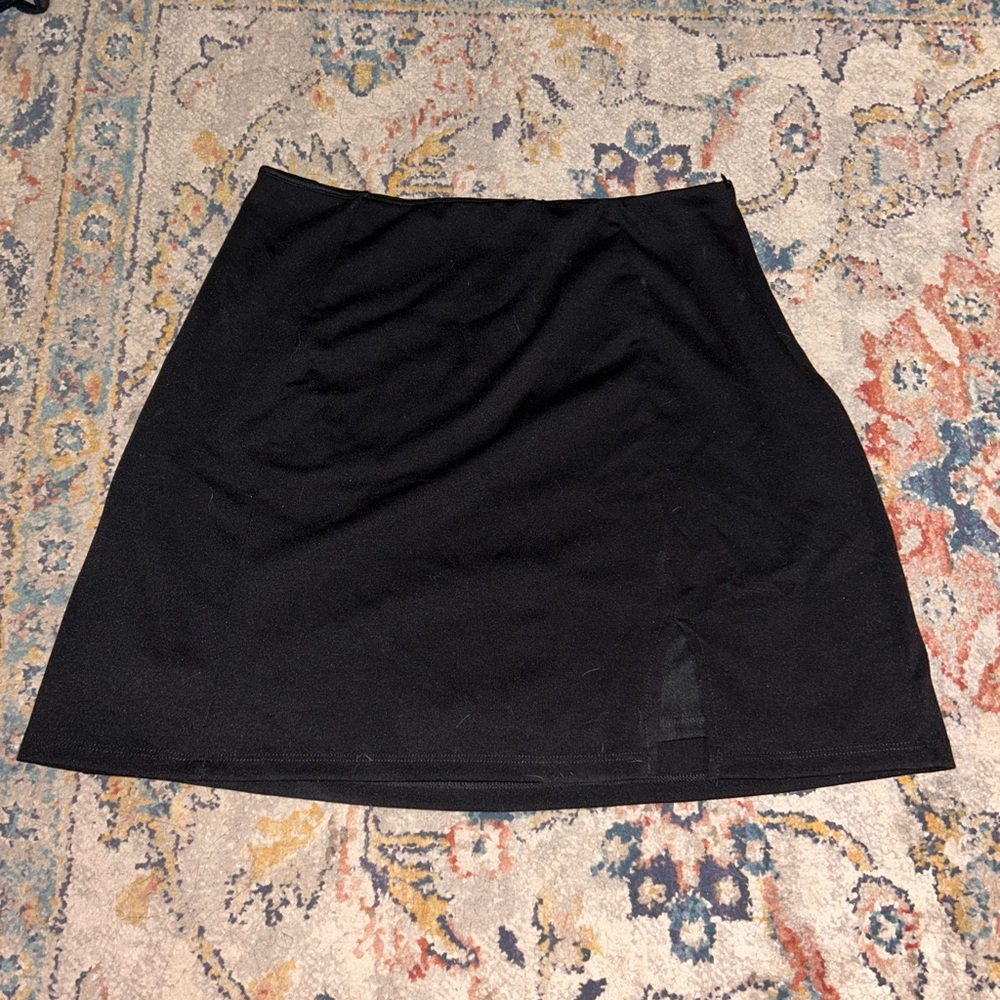 Lulus Skater Skirt with Small Slit